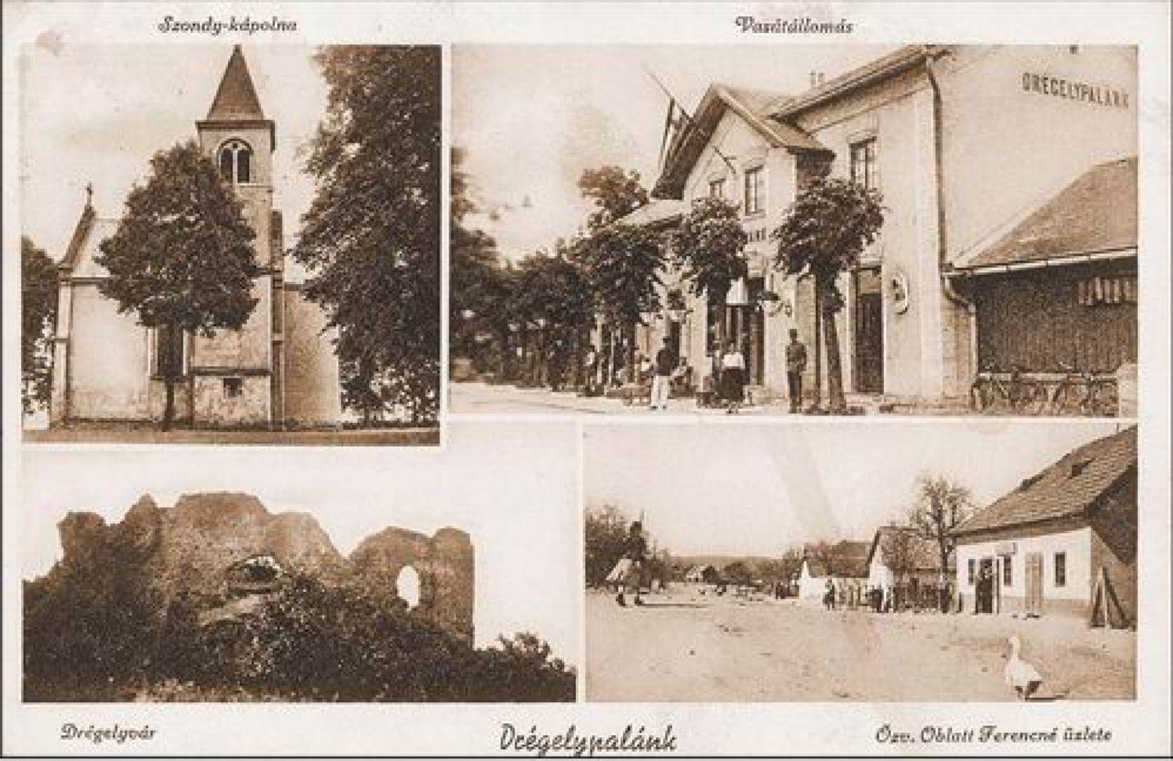 Drégelypalánk emlékei egy régi képeslapon.jpg